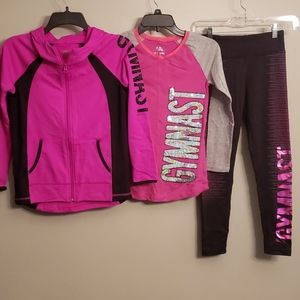 Justice Gymnast 3 piece outfit